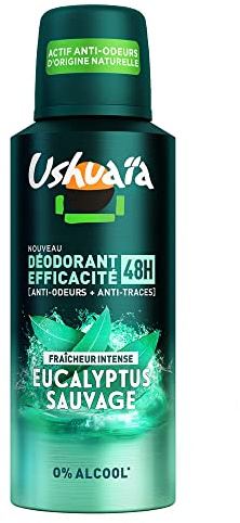 Ushuaia Atomiseur Homme Eucalyptus Sauvage - Lot de 6 | Fraîcheur intense, Notes mentholées, Vegan, Testé dermatologiquement, Flacon recyclable, Efficacité 48h