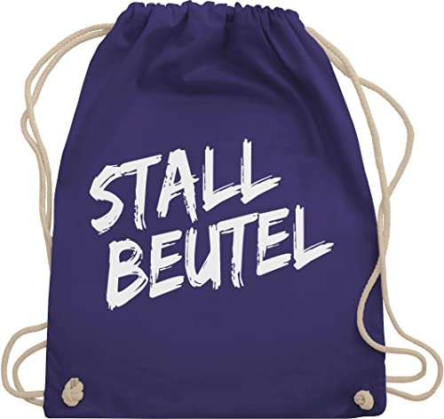 Turnbeutel Rucksack - Pferde - Taschen - Stallbeutel Distressed - Unisize - Lila - reit sachen stalltasche pferd pferdeliebhaber stall beutel pferdebeutel pferderucksäcke reiten stoffbeutel