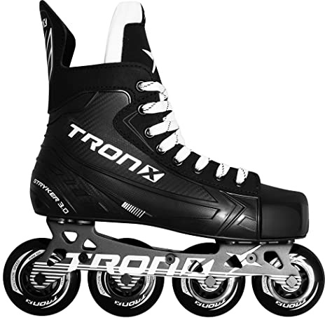 TronX Stryker 3.0 Senior Adult Junior Kids Inline Roller Hockey Skates, New for 2023 (Skate Size 11 (Shoe Size 12-12.5))