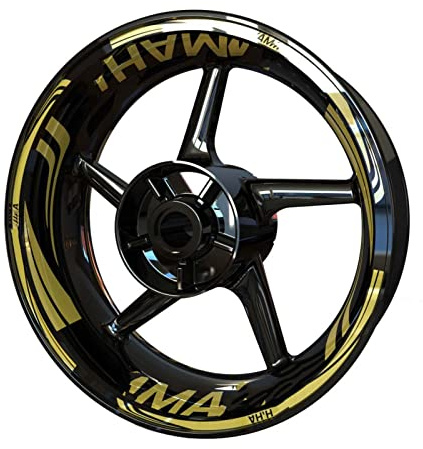ROANNY Felgenband Reflektierender Motorrad-Aufkleber, Felgen-Aufkleber Für Yamaha YZF R1 R3 R15 R1m R6 Mt07 Mt09 FZ6 Raptor R15 Wr450f Hp4 (Color : 13)