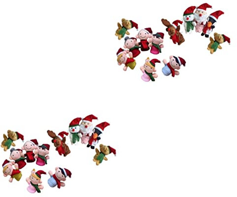SAFIGLE 22stücke Weihnachtliche Fingerpuppen Teiliges Aus Niedlichen Tier Und Familienfiguren Spielzeug Für Erzählungen Und Rollenspiele Sicher Und Weich Für Unbegrenzten Spaß