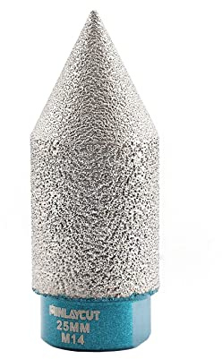 MINLAYCUT Mèches de Chanfrein Diamante 25mm Fraise Diamantée pour Agrandir Trous dans Carrelage Porcelaine Marbre Céramique Granit