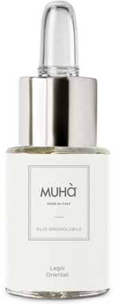 MUHA' | Olio Essenziale, Legni Orientali, 15 ml | Idrosolubile per Lampada ad Ultrasuoni
