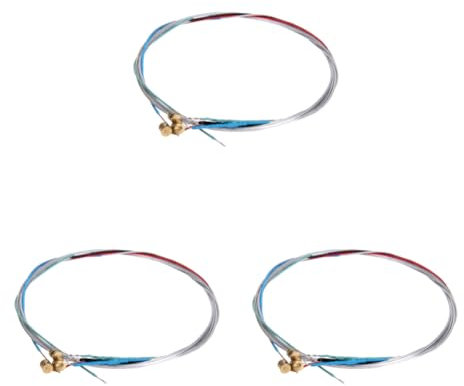 Fiorky Lot de 3 cordes de violon 4/4, ensemble complet de cordes de violon professionnelles de remplacement E-A-D-G Core, pièces d'instruments de musique, accessoires de violon en aluminium