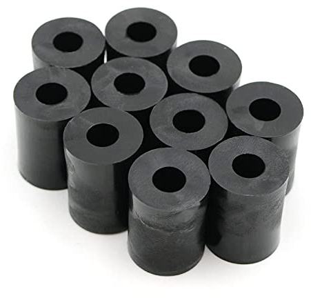 Design61 10x Distanzstücke Distanzhülsen Unterlegscheiben L 30 mm x Ø 15/6 mm M6 Rund HD-Polyethylen