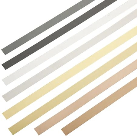 LKYJD Rostfritt stål trimremsor, borstad, svart, metallaliserad väggdekor, gjutning, tunn metallfinish-ark för spegelram, vägg, metall, mellanrumsremsa, fyllning, trim för köksverktyg och heminredning