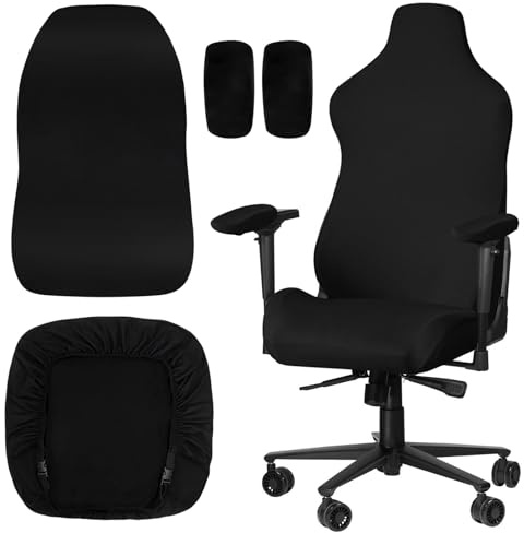 SUNOYA Funda para Silla de Juego, 4PCS Funda Silla Oficina, Removible Funda Silla Gaming, Lavable, para Oficina, Juegos, de Ordenador