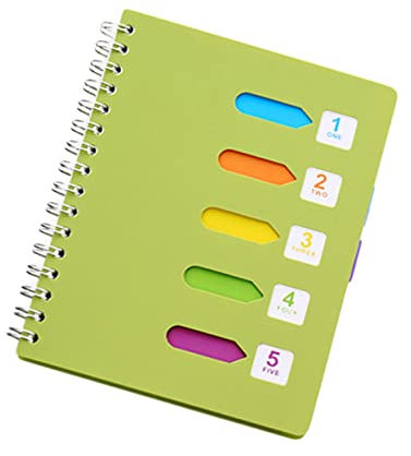 PLAFOPE Spiralseitiges Notizbuch Dicker Notizblock Kategoriemitte Studentenbriefpapier Für Reisen Tagebücher Journale Mittlere Grün