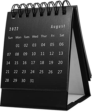 VILLFUL 1stück Mini Tischkalender Design Für Home Office Und Desktop Praktische Ergänzung Für Ihren Arbeitsbereich Mit Klaren Intuitiven Datumsangaben Und Zufälligen Stickern Für Zu