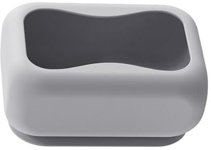Cosmetic Tissue Holder, Tissue Box with Suction Cup | Silicone Tissue Box Holder with Suction Cup Base - Rectangular Refillable Tissue Organiser with Wide Mouth for Wall, Bathroom, Bedroom