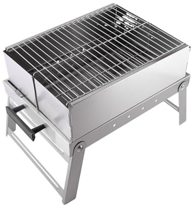 Camping Grill Träkol Rostfritt Stål Vikbar Grillgrill Utomhus Inomhus Kolgrill Bärbar För Camping Campinggrill Picknickgrill