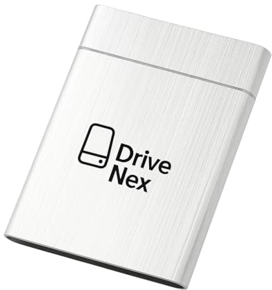 DriveNex | Disque Dur Externe | 2 Téraoctets | Stockage SSD | Stockage Externe | Stockage de Données | Disque Dur Externe (Argent)