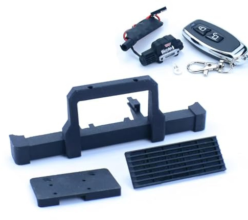 GTVNPOA Rc Front Rear Bumpers For Traxxas For Defender For Bronco For TRX4M 1/18 For Climbing Car Front Bumper With Electric Winch RC Crawler Car Parts(Defender suit)