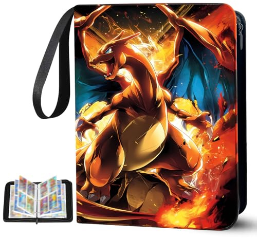 Album per carte di credito, 400 tasche, 50 pagine, album da collezione, impermeabile, in pelle PU, con chiusura lampo, per ragazzi e ragazze (400)