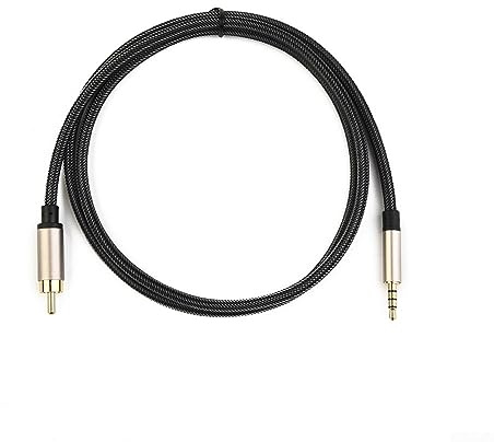 Digital Coaxial Audio Video Cable for SPDIF for RCA to 3.5mm Jack with Gold-Plated Connectors, Pure Copper Conductor, for HDTV, for Soundbar, and for Speaker(1M)