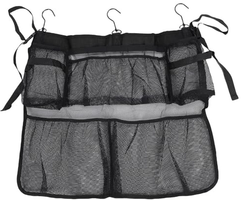 Buachois Pool Hanging Bag, 59x76x1cm Poolside Storage Pouch, Large Capacity Foldable Poolside Hanging Organizer with Mesh Pockets Toy Storage Holder for Pool Accessories