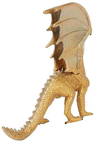 Fdit Hochdetaillierte Drachenmodell-Actionfigur, Heimbüro-Ornament für Sammler, 18 X 16 cm (PL124-151 Goldener Drache)