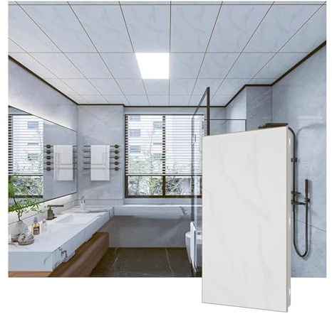 Gray Aluminum Acoustic Panels 30pcs 30x60cm Smooth Ceiling Tiles for Home Studio Gaming Room Office & Kitchen Decor Soundproofing & Aesthetic Cover Boards