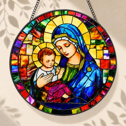 Allinside Colgador de vidrieras para ventana, atrapasueños de la Virgen