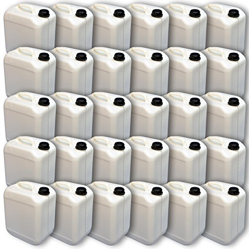 Wilai GmbH Lote de 30 bidones de polietileno/Jerrycan 10 L Blanco DIN45 calidad alimentaria (30x22116)