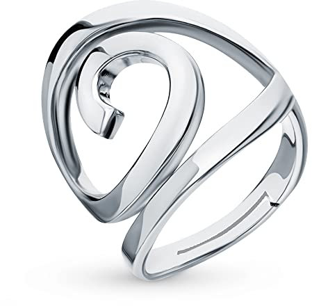 TANGPOET Daumenring für Frauen 925 Sterling Silber Einstellbare Offene Ringe Größe Q Ring Keltischer Geburtstag Schmuck Geschenke für Ihre Frauen Mädchen Damen(Silber)