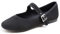 Feversole Women's Soft Breathable Mary Jane Memory Foam Cushioned Comfort Round Toe Metal Buckle Flats Walking Shoes Black Suede Size UK 5