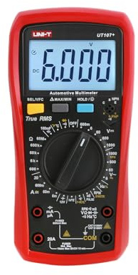 UNI-T UT107+ Automobile Multimeter High Precision True RMS Automobile Automatic Range Actual Value Digital Multimeter.