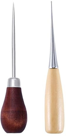 Locher,Holzgriff,Kein weißes Auge,Ahle Werkzeug Ahle mit Holzgriff Locher Holzgriff Nähen Leder Nähahle mit Holzgriff Schneiderahle Nähen Leder Nähen Werkzeuge Ahle DIY,Handwerkzeug,Lederverarbeitung