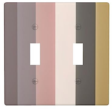 2 Gang A cálido y rústico color esquema interruptor de luz cubierta decorativa para interruptores de luz para baño, dormitorio, cocina