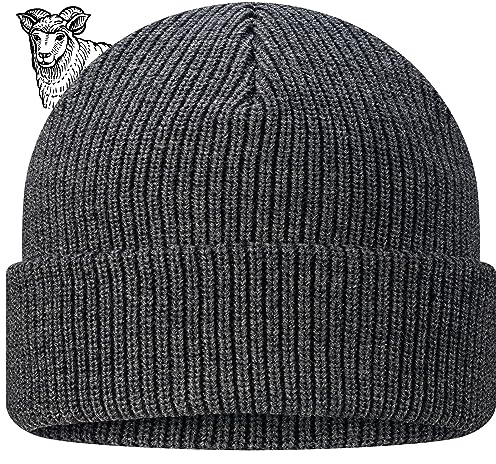 TODO Merino Mütze Herren Beanie Damen, Warm, Weich, Bequem. Wollmütze für kalte Tage, Alltag, Outdoor, Fisherman