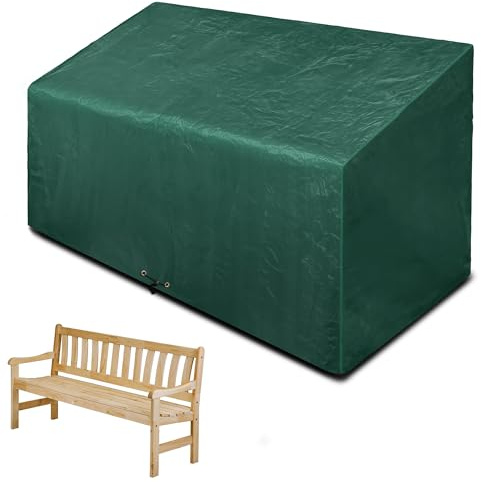 Funshot 2 Seater Garden Bench Covers Waterproof Outdoor Furniture Covers,134 * 66 * 63/89cm Windproof, UV Protected, Covers for Outside Garden Furniture with Drawstring