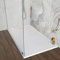 Piatto doccia 70x140 cm bianco effetto pietra in resina, spessore 3 cm e scarico con canalina, riducibile su misura ARGO