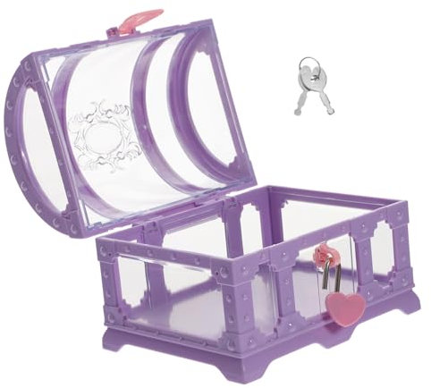 CIYODO Schatztruhe Kunststoff Klein Mit Schloss Piraten Party Geschenk Spielzeugkiste Kinder Aufbewahrungsbox Schmuck Und Andenkenbox