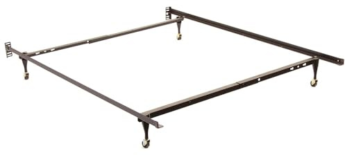 bedCLAW Twin or Full Size Steel Bolt-On Bed Frame with Casters/Wheels