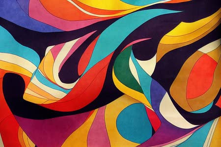 adrium Acryl-Bild 60 x 40 cm: Abstrakter bunter Vintage-Malerei-Schal (192976180)