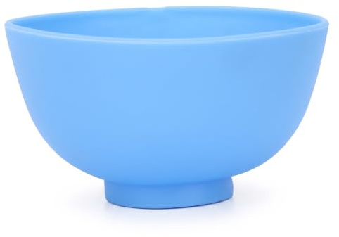 Bol de mezcla de silicona, bol de mezcla de goma flexible azul claro, accesorio de laboratorio para mezclar alginato y yeso, 9 x 9 x 5 cm / 3,5 x 3,5 x 2 pulgadas (pequeño)