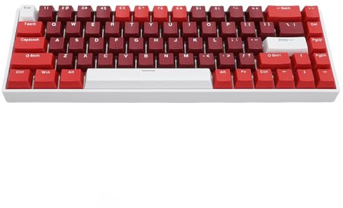 Gugxiom Teclado Mecánico RGB Inalámbrico 60% de 68 Teclas, BT / 2,4 GHz/Tipo C 3 - Modo Bluetooth 5.0 Teclado para Juegos con Teclas Completas Intercambiables en Caliente, Batería de