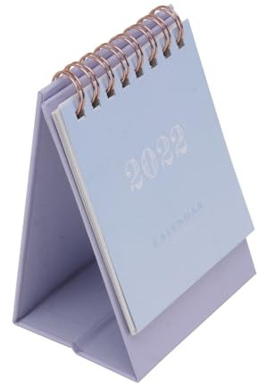 Lurrose 3 Stück 2021 Kalender 2021 kleiner kalender Mini-Tischkalender tischkalender basteln kalender schreibtisch Minikalender 2022 Schreibtischnotizen fürs Büro Papier Violett