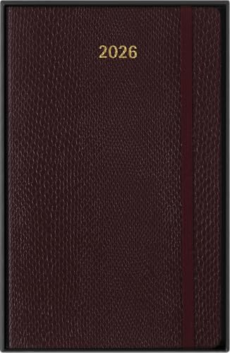Moleskine Weekly Planner 2026 Precious and Ethical, Agenda Settimanale 12 Mesi Con Spazio Per Note, Copertina Morbida Vegana Effetto Pitonato, Colore Bordeaux, Formato 13x21 cm