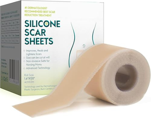 Silicone Scar Sheets for Scar Management, 1.6 x 120 Roll-3M, Easy-Tear Roll, Soft & Breathable Silicone Scar Tape for Old & New Scars, Safe for Sensitive Skin, Daily Skin Care Solution