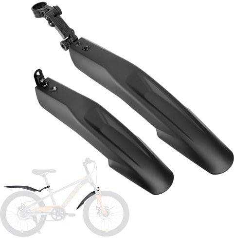 GRELiving Universal-Fahrradschutzblech-Set aus PP-Kunststoff | Passend für 20-24 Zoll Fahrräder | Vorne & Hinten | Einfache Montage