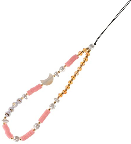 GRIRIW Lanyard De Teléfono Cuentas De Perlas Correa Para Colgar El Móvil Cadena Para Llaves y Cámaras Diseño Artesanal
