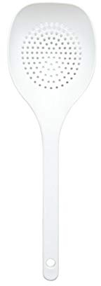 cucinaPote filtro Skimmer Kitchen Nylon Strofinatore Scoop Colandia con manico lungo Resistente al calore Filtro Drenante for Dumplings Noodles French Patatine fritte Pentola calda Cucchiaio filtro(M)