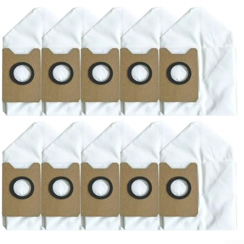 Bolsas de basura para aspiradora robot para aspiradora X40 Ultra 17000 Pa, piezas de repuesto de telas no tejidas de alta capacidad, paquete de 4/10, color blanco (paquete de 10)