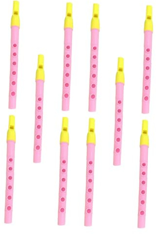 ORFOFE Clarinetto per Ragazzo Ragazza in Plastica Rosa 6 Fori Piccolo e Pratico Set da 10 Unitá Strumento Musicale per Principianti Insegnamento Musicale in Classe