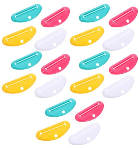 POPETPOP Exprimidor de Pasta de Dientes Manual de Plástico Pp Clip para Apretar Tubo, 20 Piezas para Cremas y Ungüentos, Fácil Uso en Organización del Hogar o Viaje