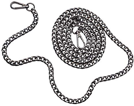 Healifty Metall Handtaschen Kettenriemen Ersatzgurt 9Mm Breite Flachkette Mit Schnallen Für Umhängetasche Und Crossbody Geldbörse 63 Zoll Länge