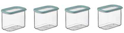 Mepal | 4-teiliges Set Vorratsdosen mit Deckel | Lebensmittelbehälter Rechteckige | Küchenorganizer aus Kunststoff | Vorratsbehälter Luftdicht | 4 x 1000 ml | Nordic Green