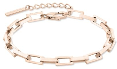 LIEBESKIND BERLIN Damenschmuck– Kette und Armband aus cooler eckiger Linkchain und passenden Ohrsteckern aus Edelstahl – Moderner Schmuck für Alltag & besondere Anlässe