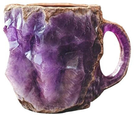 Taza De Café De Cristal Mineral De Ónix Natural - Decorativa Para El Hogar, Salón, Dormitorio - Cerámica Única Para Beber - Novedosa